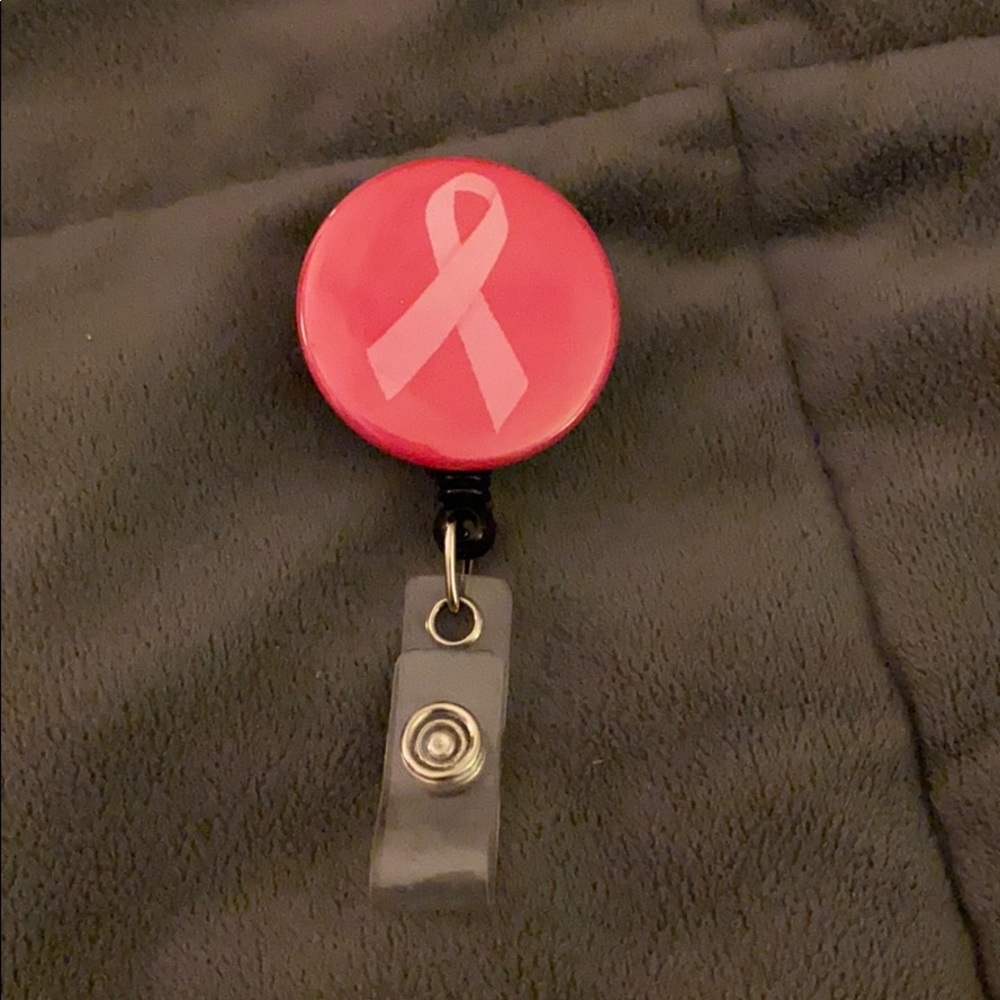 Breast Cancer Ribbon Badge Reel